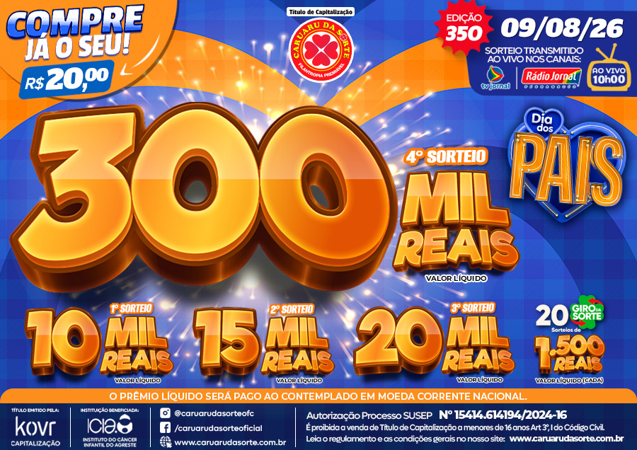Premiação 09/08/2026